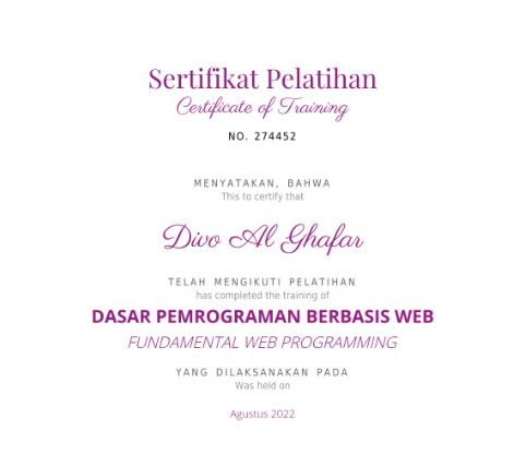 Certificate